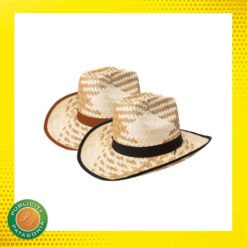 Sombrero de paja jaspeado