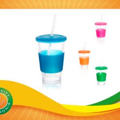 Vaso con sorbete y grip