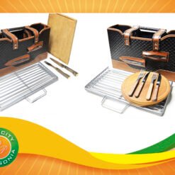 Kit camping con parrilla plegable