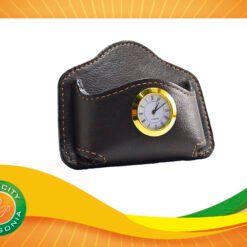 Porta tarjetas con reloj