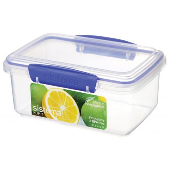 Contenedor Sistema Klip It Rectangular 1L