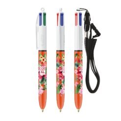 BIC® 4 Colours® Fine with lanyard ballpen - 3460001111